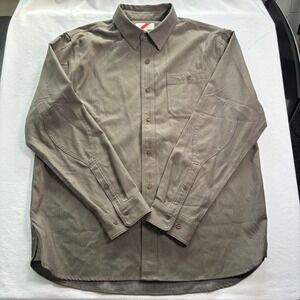 Best Made Co, Wool Blend Shirt, XL, Olive, Elbow Patches Utility, MSRP $128